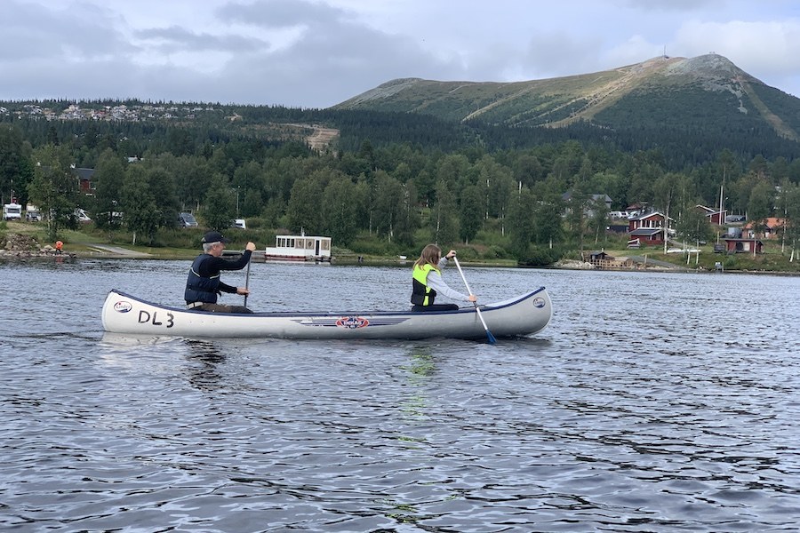 Paddla på Lofssjön